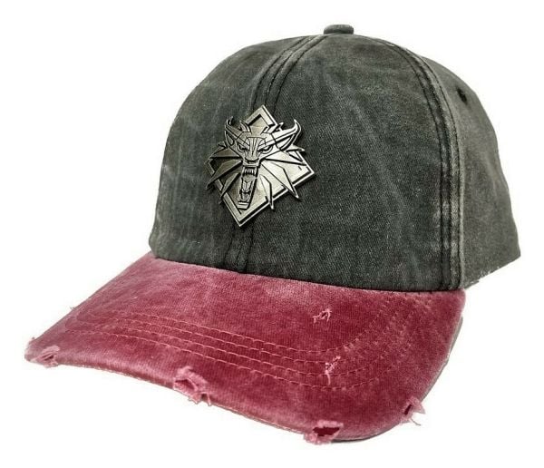 Cenega The Witcher 3, Alle (tider), Caps, Grå, Rød, Baseball-caps, The Witcher 3, Bomull