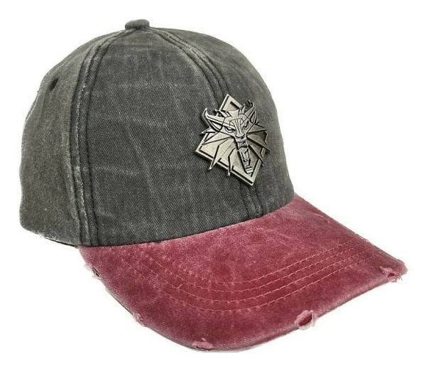 Cenega The Witcher 3, Alle (tider), Caps, Grå, Rød, Baseball-caps, The Witcher 3, Bomull