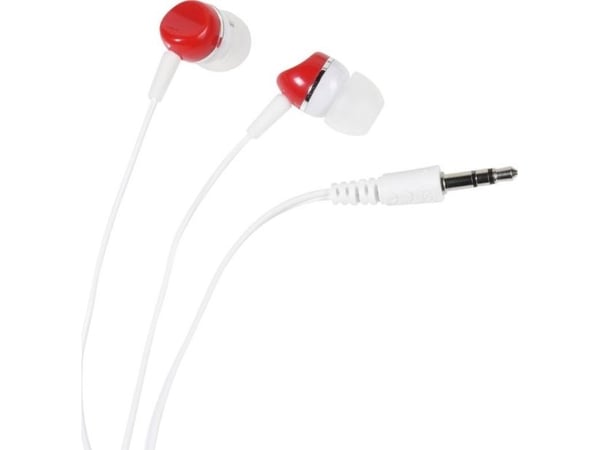 Vivanco Colour Buds, Koblet med ledninger (ikke trådløs), 20 - 20000 Hz, Musikk, 10,5 g, Hodetelefoner, Rød, Hvit