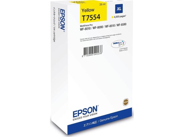 EPSON muste keltainen 39.0ml WF Pro 8xxx, ''XL''