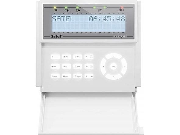 ML SATEL LCD-käsittelylaite (białe podświetlenie) INT-KLCD-W