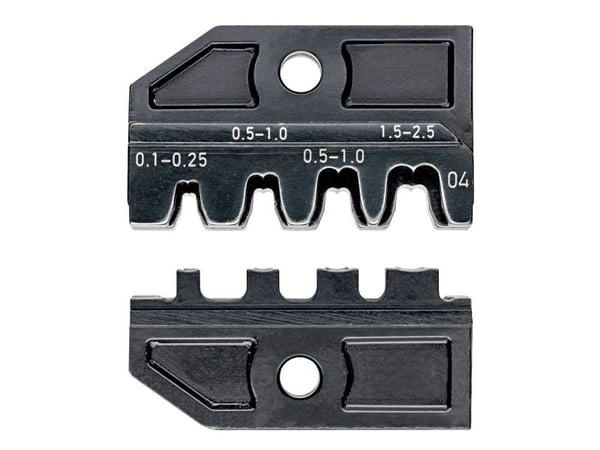 Knipex 97 49 04 97 49 04 97 49 04 97 49 04 Puristusinsertti Eristämättömät, avoimet liittimet Liittimen leveys 2,8 /4,8 mm 0,1 - 2,5 mm² Sopii tuot...