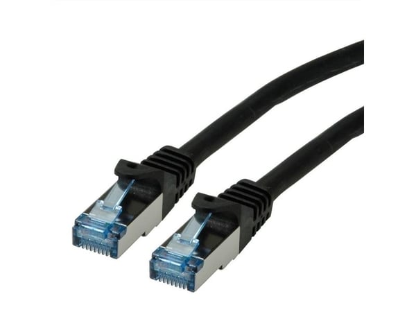 ROLINE 21152856, 7,5 m, Cat6a, S/FTP (S-STP), RJ-45, RJ-45, Svart