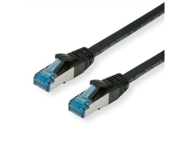 VALUE 20m S/FTP Cat.6a, 20 m, Cat6a, S/FTP (S-STP), RJ-45, RJ-45, Musta