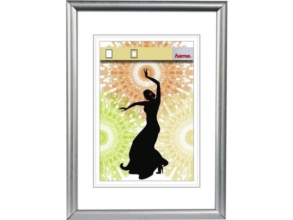 Hama Madrid, Enkel bilderamme, Plast, Sølv, 15 x 20 cm, Rektangulær, Reflekterende