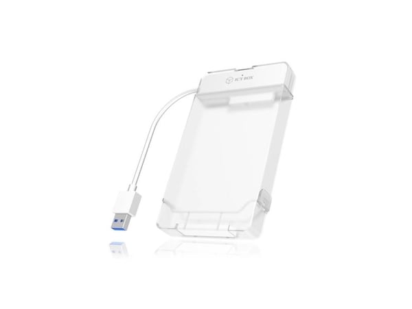 ICY BOX USB3.0 kabinett for 2,5" SATA hvit