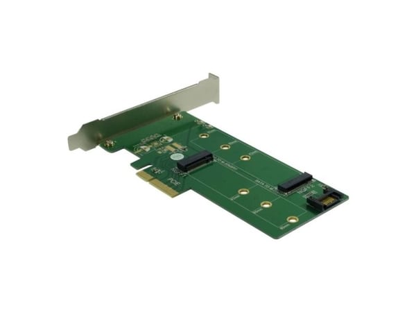 Inter-Tech KT015 - Grensesnittsadapter - M.2 Card / SATA 6Gb/s - lav profil - PCIe 3.0 x4