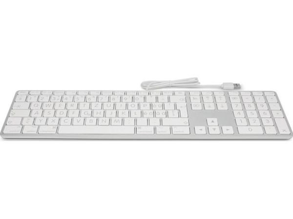 LMP Large Font USB-tastatur - 110 taster - kabel - 2x USB - aluminiumstopp - italiensk