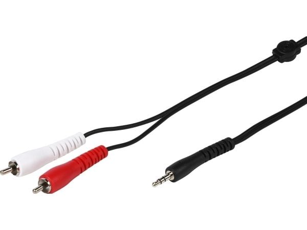 Vivanco PBW 35 RCA 15, 2 x RCA, Hankjønn, 3.5mm, Hankjønn, 1,5 m, Svart