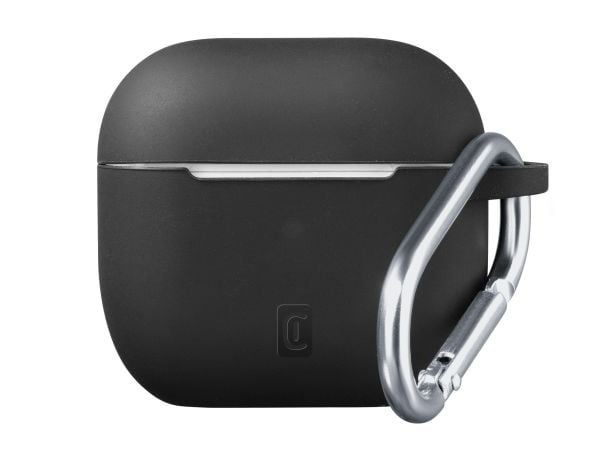 Cellularline 8018080489624, Overtrekk, Svart, Apple, AirPods 4, AirPods 4 ANC, Silikon, Skittbestandig, Fallbestandig, Ripebestandig