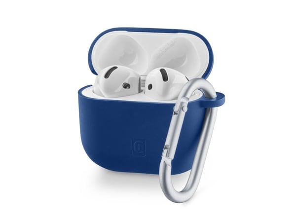 Cellularline 8018080489655, Overtrekk, Blå, Apple, AirPods 4, AirPods 4 ANC, Silikon, Skittbestandig, Fallbestandig, Ripebestandig