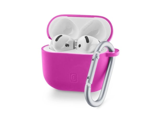 Airpods 4 ladeveske Cellular Line Bounce, silikon, rosa