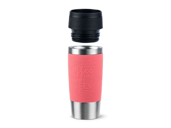emsa isolert krus TRAVEL MUG Classic, 0,36 L., korall, høykvalitets, vakuumisolert rustfritt stålhus, skyllebar - 1 stk (N20209)