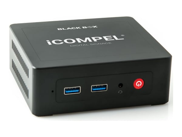 Black Box iCOMPEL Full HD 15-Zone - Digitalskyltningsspelare - 8 GB RAM - Intel Celeron - SSD - 128 GB - 1080p