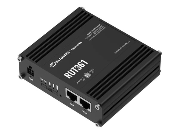 Teltonika RUT361 - Trådløs ruter - WWAN 2,4 GHz - 3G, 4G - DIN-skinnemonterbar, veggmonterbar, overflatemonterbar