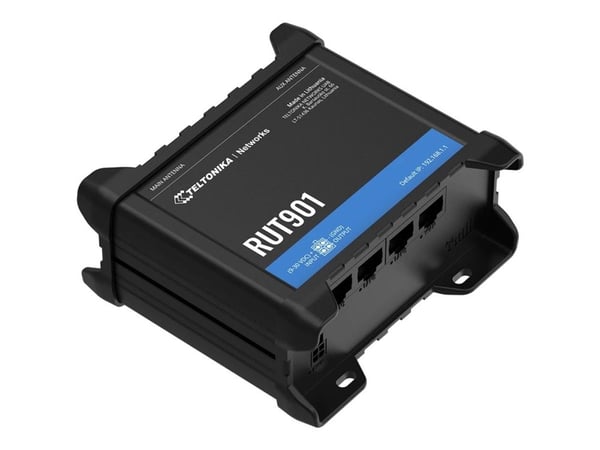 Teltonika RUT901 - Trådløs ruter 3-portssvitsj - PPP 2,4 GHz - DIN-skinnemonterbar, overflatemonterbar
