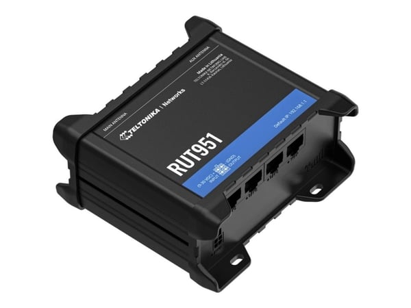 Teltonika RUT951 - Trådløs ruter - WWAN 3-portssvitsj 2,4 GHz - 3G, 4G - DIN-skinnemonterbar, overflatemonterbar