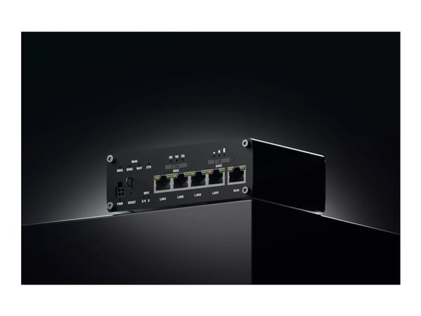 Teltonika RUTM50 - Trådløs ruter 4-portssvitsj - 1GbE, PPP - Wi-Fi 5 - Dobbeltbånd - DIN-skinnemonterbar, overflatemonterbar