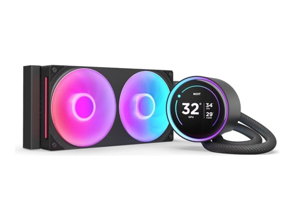NZXT Kraken Elite 240 RGB, alt-i-ett væskekjøler, 12 cm, 75,12 CFM, svart
