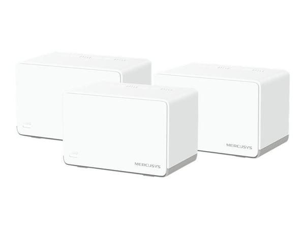 Mercusys Halo H70X V1 - Wi-Fi-system - (3 rutere) - inntil 6000 kvadratfot - maske 1GbE - Wi-Fi 6 - Dobbeltbånd (en pakke 3)