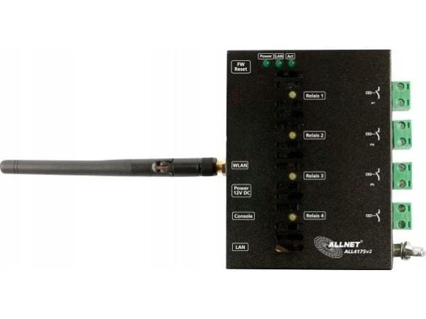 ALLNET MSR IO-kontrollenhet ALL4175v2, 4-kanals relé 230VAC 10A