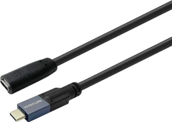 VivoLink - USB-forlengelseskabel - USB-C (hann) til USB-C (hunn) - USB 3.2 Gen 2 - 20 V - 5 A - 2 m - up to 20 Gbps data transfer rate - svart
