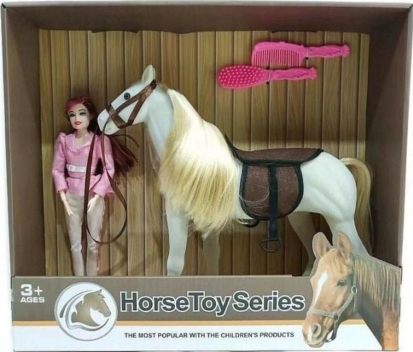 En hest med en jockey