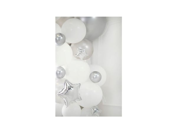 Silver glans ballong, 50 st