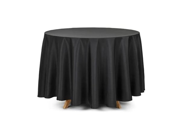 PartyDeco OBRO1-010, rund, svart, duk, innendørs, 230 x 230 cm, 1 stk