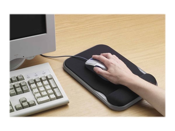 Kensington Sports Contour Gel Mouse Wrist Pad - Musematte med håndleddsstøtte - svart