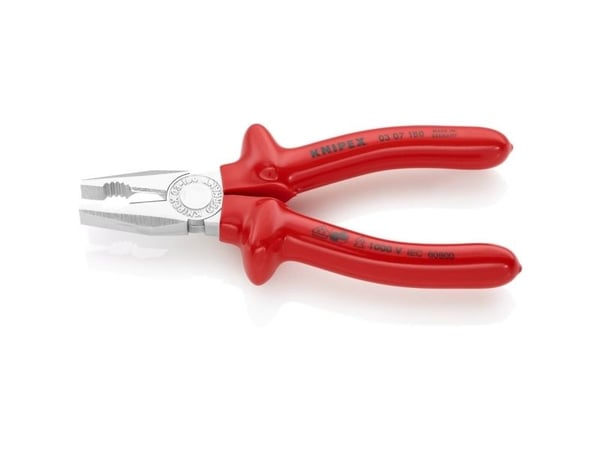 Knipex 03 07 180, Kombinasjonstang, Stål, Plast, Rød, 180 mm, 285 g