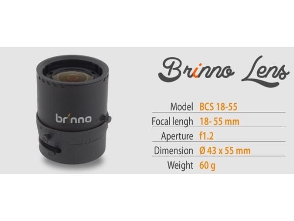 Brinno BCS 18-55, 9/7, 18 - 55 mm, CS-kiinnitys
