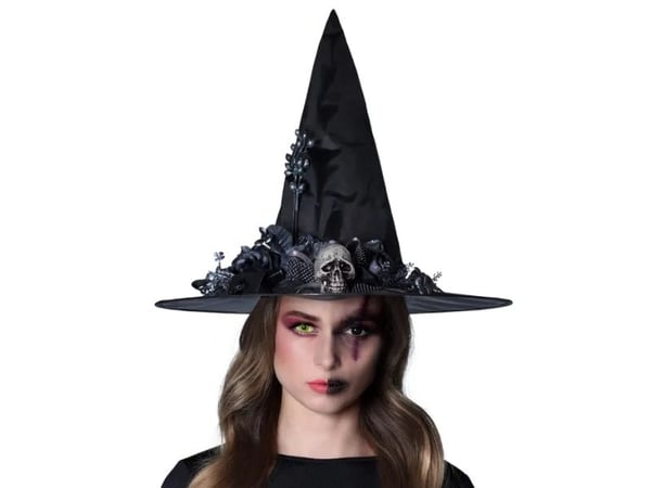 Boland 96993, Fancy dress hat, Adult, Female, Iron, Polyester, Polystyrene, Black, 100 g