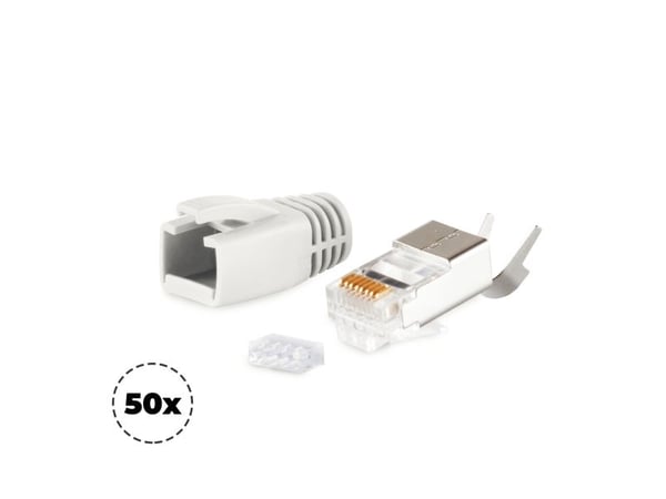 S/CONN 72067-50GR, RJ-45, Grå, Hankjønn, Rett, Polykarbonat (PC), 50 stykker