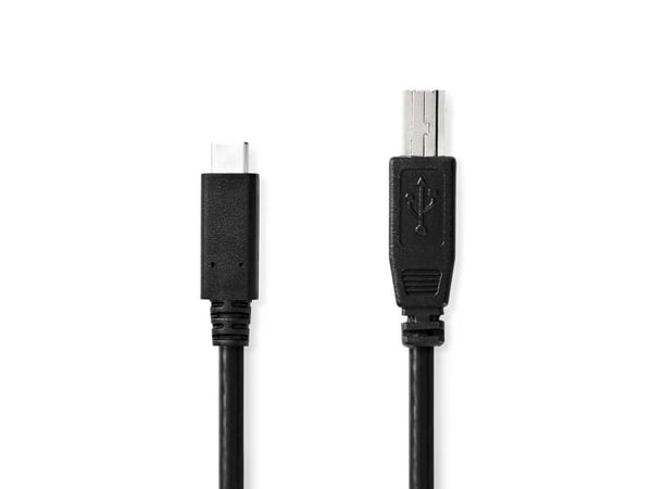Nedis CCGB60650BK20, 2 m, USB C, USB B, USB 2.0, 0,48 Gbit/sek., Lajittelu
