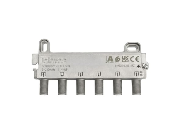 Televes SAV511FZ 5-tie-jakelija 5-2400 MHz VD: 10dB (519505)