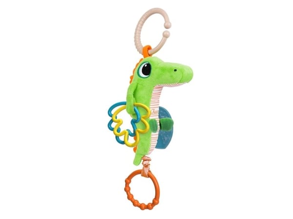 Chicco Crocodile Rattle, Gutt/Jente, Integrerte biteringer, Gir fra seg lyd, Stoff, Flerfarget, 1 stykker