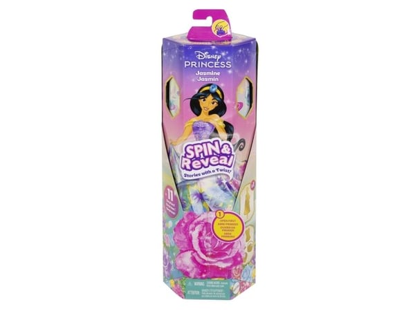 Disney Princess SPIN & REVEAL Jasmine Doll, Motedukke, Jente, 3 år, Jente, 279,4 mm, 300 g