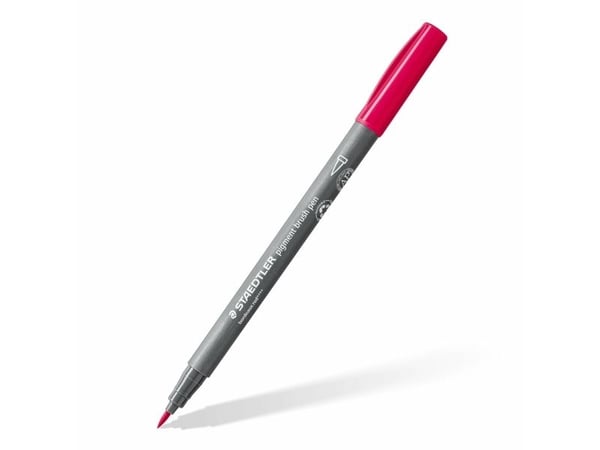 Staedtler Pigment Arts Pen, 60 farger, Flerfarget, Pensel tupp, Rund, Resirkulert plast, Vann-basert blekk