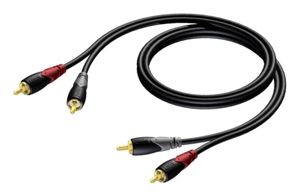 Procab Classic Series CLA800 - Lydkabel - RCA x 2 hann til RCA x 2 hann - 50 cm