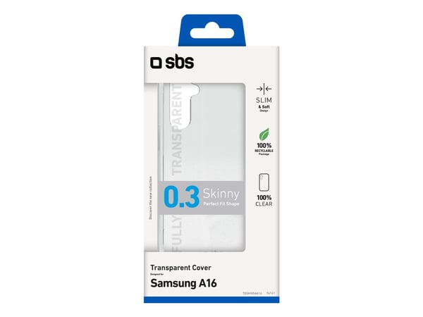 SBS TESKINSAA16, deksel, Samsung, Galaxy A16, 17 cm (6,7"), gjennomsiktig
