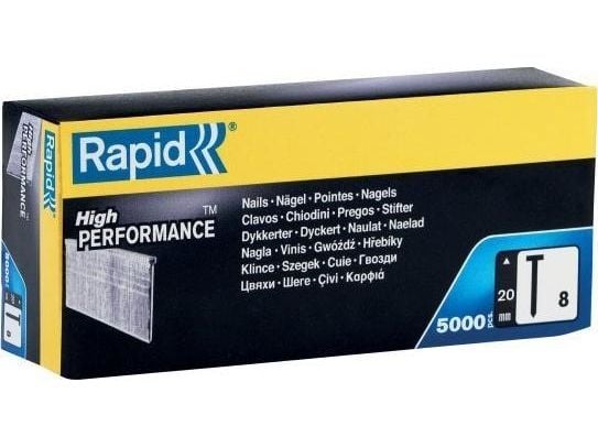 Rapid No. 8 tappinaula 20 mm, Leveä naula, Sinkitty metalli, 20 mm, 8 mm, 62 mm, 140 mm
