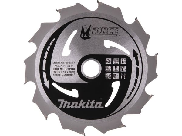 MAKITA pyörösahanterä 165x20x10z M-FORCE TREE M-FORCE TREE