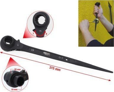 KS Tools 522.1922, Krom-vanadium-stål, 19,22 mm, 1 stk, 450 g