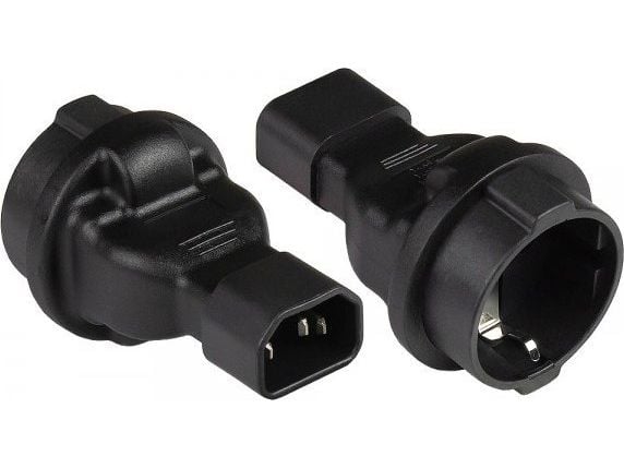 Alcasa PA-1402S, C14, Tyyppi F, 250 V, 10 A, Musta, Polyvinyylikloridi (PVC)