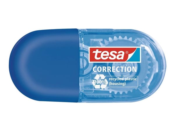 Tesa ecoLogo MINI - Retterulle - 5 mm x 6 m - plastikk, PET - pink, blå (en pakke 2)