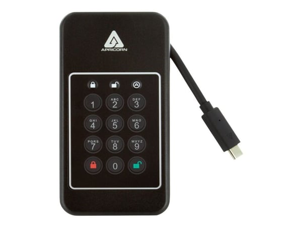 Apricorn Aegis NVX - SSD - kryptert - 2 TB - ekstern (bærbar) - NVMe - USB 3.2 Gen 2 (USB-C kontakt) - 256-bit AES-XTS - TAA-samsvar Apricorn Aegis NVX - SSD - kryptert - 2 TB - ekstern (bærbar) - NVMe - USB 3.2 Gen 2 (USB-C kontakt) - 256-bit AES-XTS - TAA-samsvar