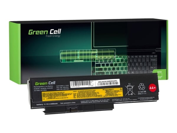 Green Cell - Batteri til bærbar PC (tilsvarer: Lenovo 42T4861) - litiumion - 6-cellers - 4400 mAh - svart - for Lenovo ThinkPad X220; X220i