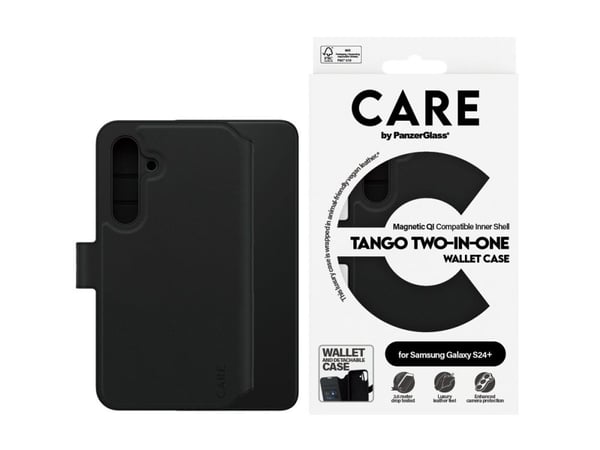 CARE by PanzerGlass Tango - Flipdeksel for mobiltelefon - to-i-ett - 100 % resirkulert polykarbonat, 35 % resirkulert polyuretan (PU), vegansk skin...