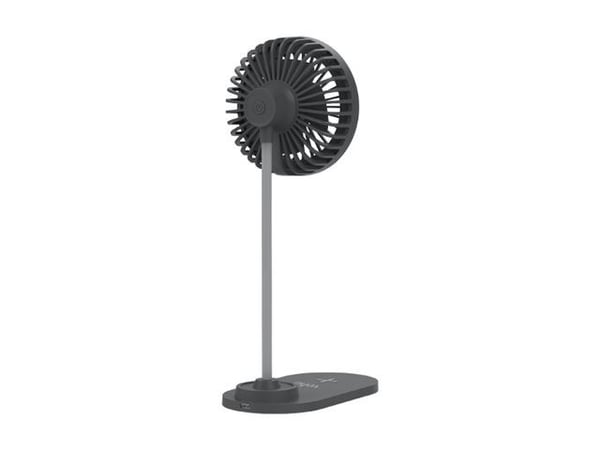 Veho UF-2 - Trådløs ladepute - 3-in-1, desktop fan, LED lamp - 15 watt - 3 A